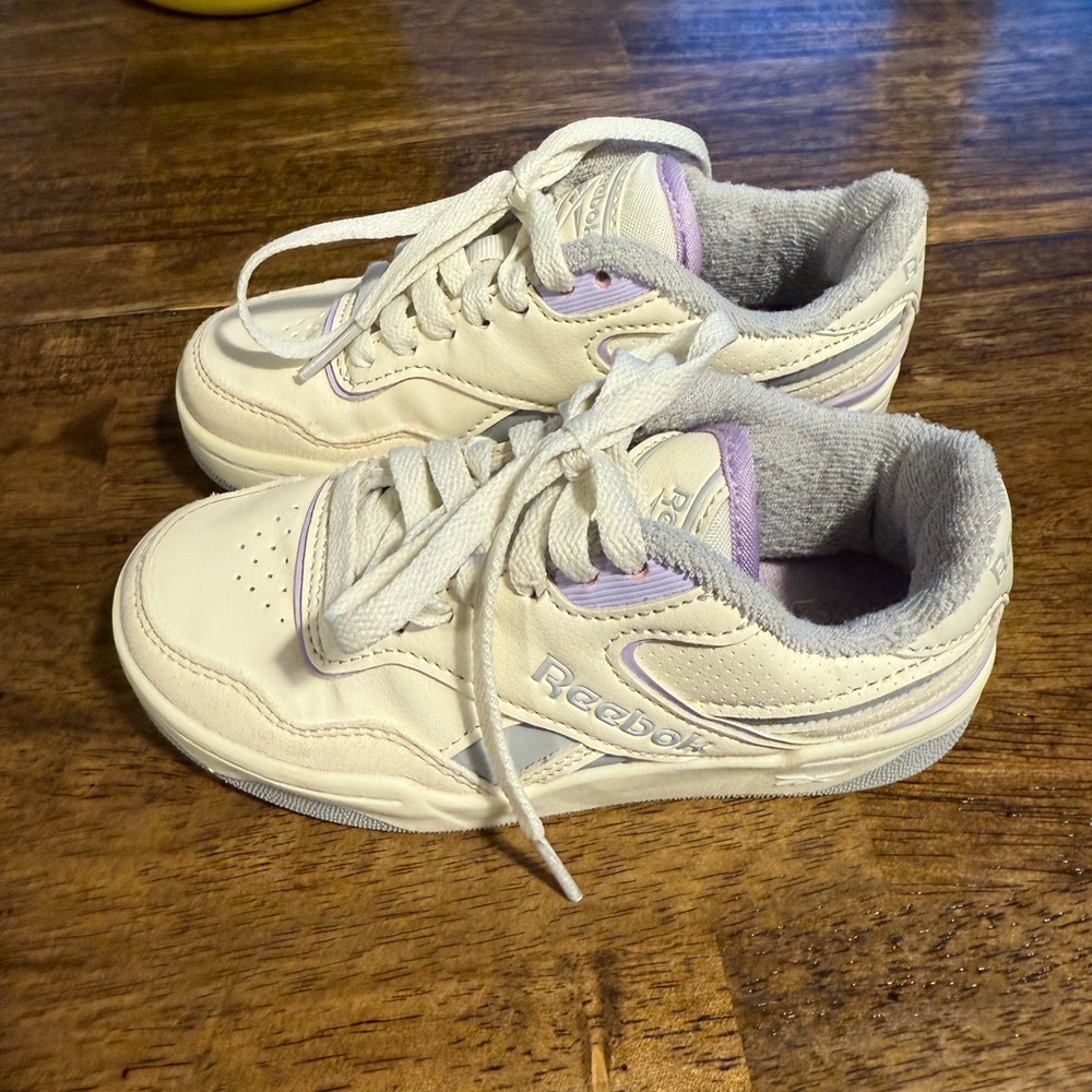 Reebok Kids' Cream and Lavender Sneakers